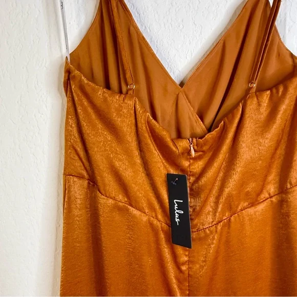 NWT Lulus Constantine Satin Maxi Dress Women’s Sz XL - Picture 8 of 11